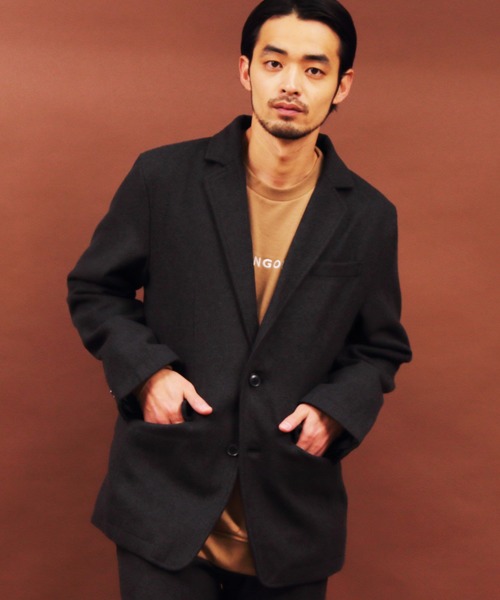 Beautiful Harmony（ビューティフルハーモニー）の「メルトンテーラードジャケット（テーラードジャケット・メンズ・チャコールグレー/ブラック/ネイビー/その他/その他1/ライトベージュ・MEDIUM/X-LARGE/LARGE）」の4枚目の写真