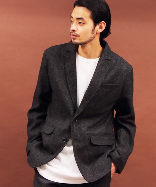 Beautiful Harmony（ビューティフルハーモニー）の「メルトンテーラードジャケット（テーラードジャケット・メンズ・チャコールグレー/ブラック/ネイビー/その他/その他1/ライトベージュ・MEDIUM/X-LARGE/LARGE）」の6枚目の写真