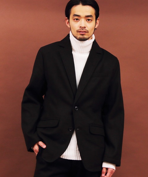 Beautiful Harmony（ビューティフルハーモニー）の「メルトンテーラードジャケット（テーラードジャケット・メンズ・チャコールグレー/ブラック/ネイビー/その他/その他1/ライトベージュ・MEDIUM/X-LARGE/LARGE）」の3枚目の写真