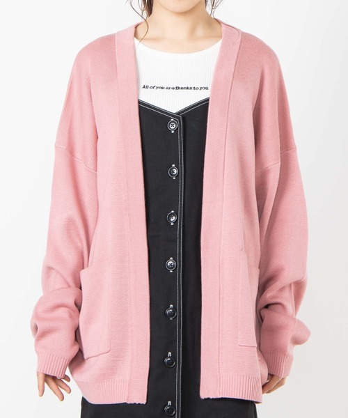 WEGO(ウィゴー)の「WEGO/ノーカラーカーディガン(カーディガン/ボレロ・メンズ・ピンク/ブラック/ベージュ・MEDIUM/LARGE)」の17枚目の写真