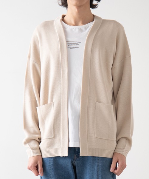 WEGO(ウィゴー)の「WEGO/ノーカラーカーディガン(カーディガン/ボレロ・メンズ・ピンク/ブラック/ベージュ・MEDIUM/LARGE)」の18枚目の写真