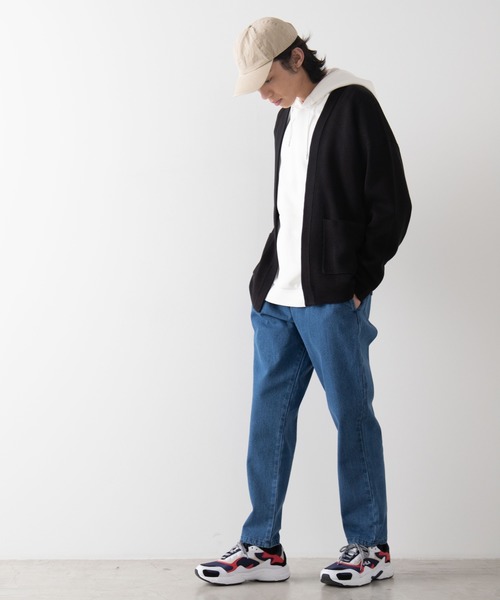 WEGO(ウィゴー)の「WEGO/ノーカラーカーディガン(カーディガン/ボレロ・メンズ・ピンク/ブラック/ベージュ・MEDIUM/LARGE)」の4枚目の写真