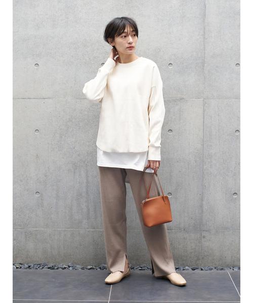 AMERICAN HOLIC（アメリカンホリック）の「リブニットワイドパンツ＊（その他パンツ・レディース・モカ/グレイッシュベージュ/ネイビー・M/L）」の22枚目の写真