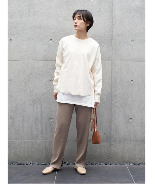 AMERICAN HOLIC（アメリカンホリック）の「リブニットワイドパンツ＊（その他パンツ・レディース・モカ/グレイッシュベージュ/ネイビー・M/L）」の21枚目の写真