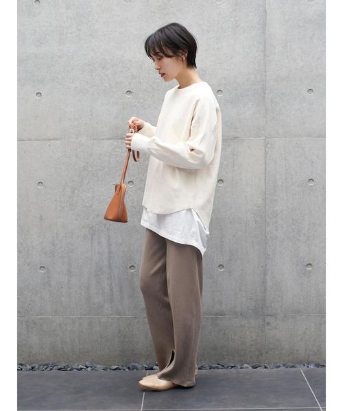 AMERICAN HOLIC（アメリカンホリック）の「リブニットワイドパンツ＊（その他パンツ・レディース・モカ/グレイッシュベージュ/ネイビー・M/L）」の20枚目の写真