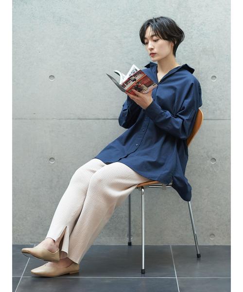 AMERICAN HOLIC（アメリカンホリック）の「リブニットワイドパンツ＊（その他パンツ・レディース・モカ/グレイッシュベージュ/ネイビー・M/L）」の18枚目の写真