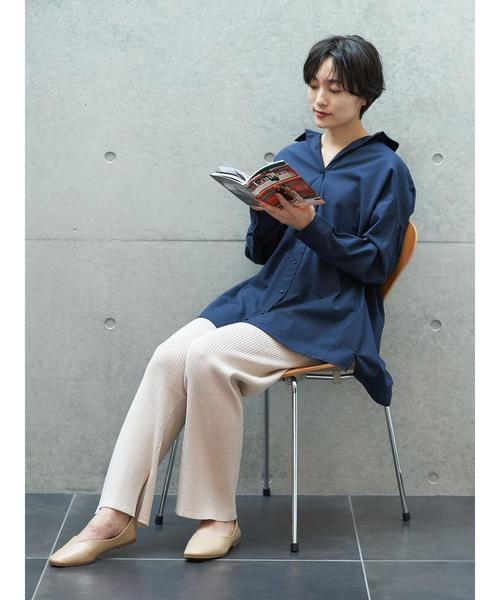 AMERICAN HOLIC（アメリカンホリック）の「リブニットワイドパンツ＊（その他パンツ・レディース・モカ/グレイッシュベージュ/ネイビー・M/L）」の17枚目の写真