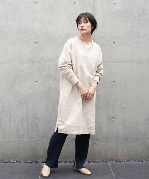 AMERICAN HOLIC（アメリカンホリック）の「リブニットワイドパンツ＊（その他パンツ・レディース・モカ/グレイッシュベージュ/ネイビー・M/L）」の8枚目の写真