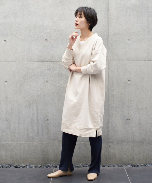 AMERICAN HOLIC（アメリカンホリック）の「リブニットワイドパンツ＊（その他パンツ・レディース・モカ/グレイッシュベージュ/ネイビー・M/L）」の9枚目の写真