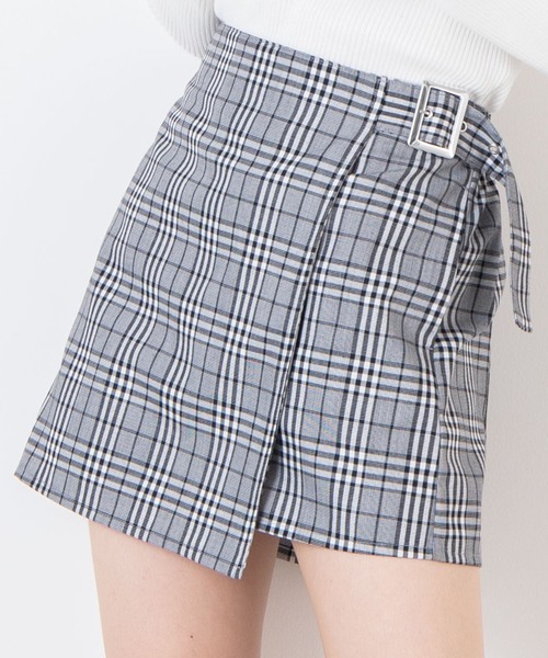 WEGO（ウィゴー）の「WEGO/ベルトラップスカパン（スカート・レディース・ブラック/グレー系その他2/ベージュ系その他2・FREE）」の2枚目の写真