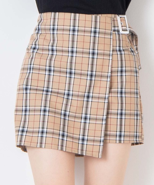 WEGO（ウィゴー）の「WEGO/ベルトラップスカパン（スカート・レディース・ブラック/グレー系その他2/ベージュ系その他2・FREE）」の3枚目の写真