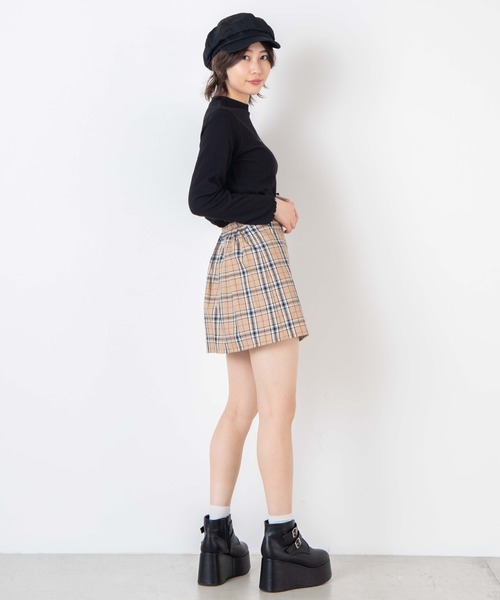 WEGO（ウィゴー）の「WEGO/ベルトラップスカパン（スカート・レディース・ブラック/グレー系その他2/ベージュ系その他2・FREE）」の10枚目の写真