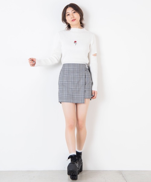 WEGO（ウィゴー）の「WEGO/ベルトラップスカパン（スカート・レディース・ブラック/グレー系その他2/ベージュ系その他2・FREE）」の8枚目の写真