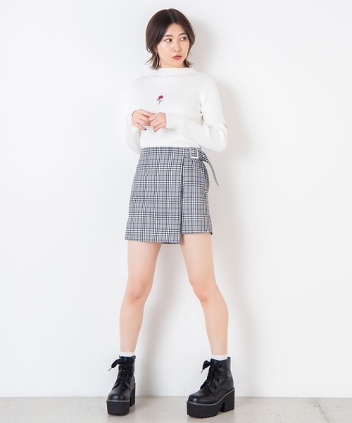 WEGO（ウィゴー）の「WEGO/ベルトラップスカパン（スカート・レディース・ブラック/グレー系その他2/ベージュ系その他2・FREE）」の9枚目の写真