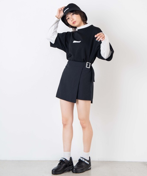 WEGO（ウィゴー）の「WEGO/ベルトラップスカパン（スカート・レディース・ブラック/グレー系その他2/ベージュ系その他2・FREE）」の5枚目の写真