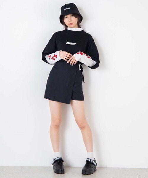 WEGO（ウィゴー）の「WEGO/ベルトラップスカパン（スカート・レディース・ブラック/グレー系その他2/ベージュ系その他2・FREE）」の6枚目の写真