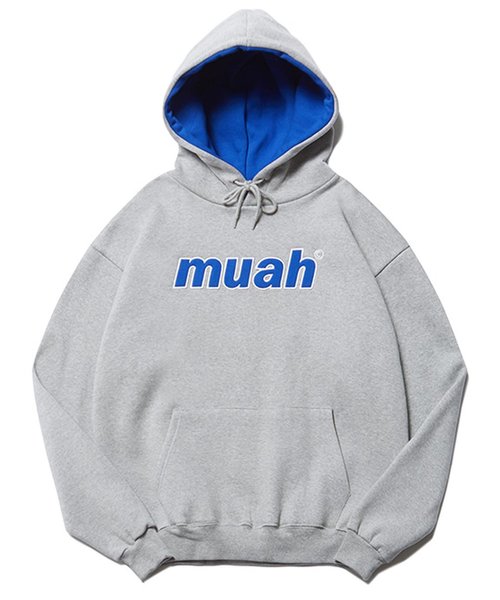 muahmuah(ムーアムーア)の「コンビカラーロゴプルオーバーパーカー/フーディー(パーカー・レディース・ブラック/アイボリー/グレー/ピンク・FREE)」の20枚目の写真