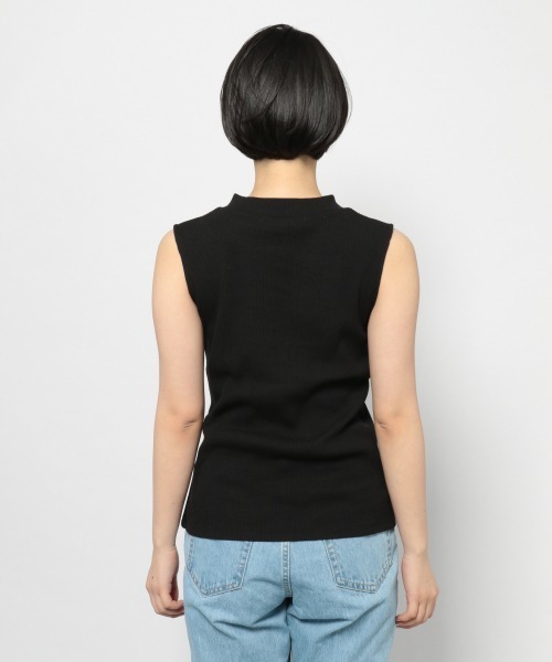 PAGEBOY(ページボーイ)の「ハイネックリブノースリ(Tシャツ/カットソー・レディース・サックスブルー/ホワイト系その他/ブラック/オフホワイト・FREE)」の12枚目の写真