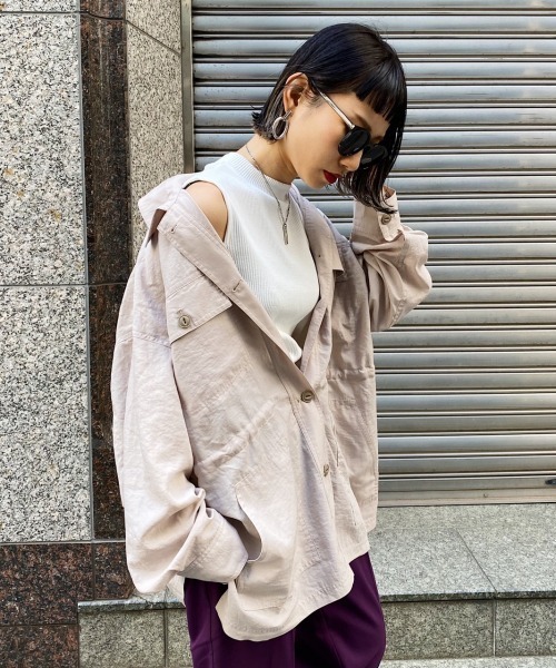 PAGEBOY(ページボーイ)の「ハイネックリブノースリ(Tシャツ/カットソー・レディース・サックスブルー/ホワイト系その他/ブラック/オフホワイト・FREE)」の20枚目の写真