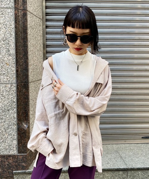 PAGEBOY(ページボーイ)の「ハイネックリブノースリ(Tシャツ/カットソー・レディース・サックスブルー/ホワイト系その他/ブラック/オフホワイト・FREE)」の19枚目の写真