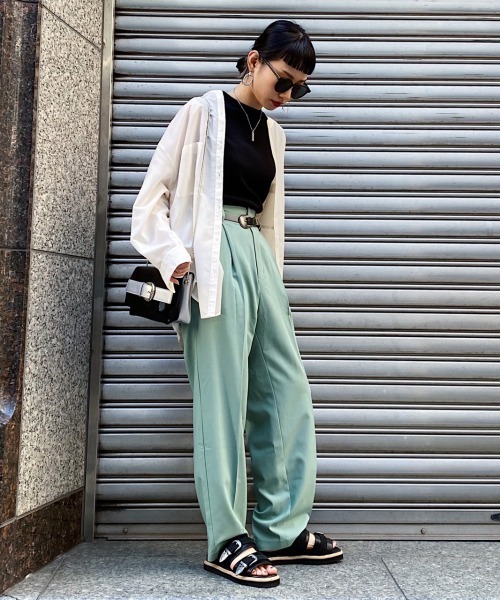 PAGEBOY(ページボーイ)の「ハイネックリブノースリ(Tシャツ/カットソー・レディース・サックスブルー/ホワイト系その他/ブラック/オフホワイト・FREE)」の17枚目の写真