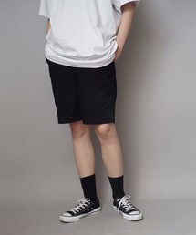 【CHAMPION/チャンピオン】リアルな古着の表情を追求したガーメントウォッシュ加工 膝丈 ブランドロゴ入り ツイルショーツ Ｃ３－Ｈ５１８