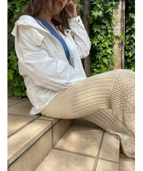 one way（ワンウェイ）の「ＣＰＯシャツムジ（シャツ/ブラウス・レディース・ホワイト/ダークグリーン/ベージュ/ピンク・FREE）」の6枚目の写真