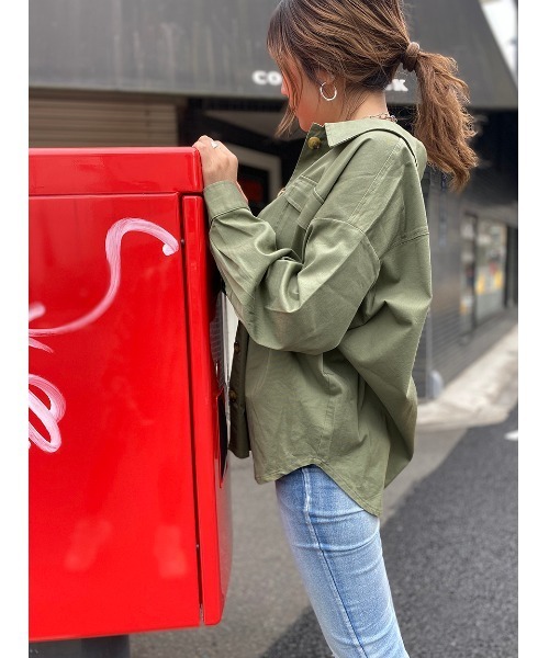 one way（ワンウェイ）の「ＣＰＯシャツムジ（シャツ/ブラウス・レディース・ホワイト/ダークグリーン/ベージュ/ピンク・FREE）」の19枚目の写真