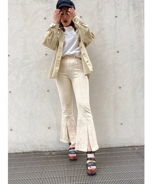 one way（ワンウェイ）の「ＣＰＯシャツムジ（シャツ/ブラウス・レディース・ホワイト/ダークグリーン/ベージュ/ピンク・FREE）」の7枚目の写真