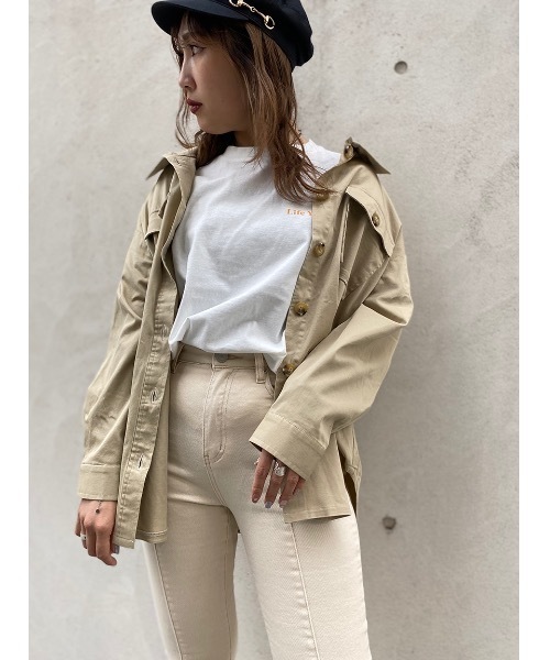 one way（ワンウェイ）の「ＣＰＯシャツムジ（シャツ/ブラウス・レディース・ホワイト/ダークグリーン/ベージュ/ピンク・FREE）」の17枚目の写真