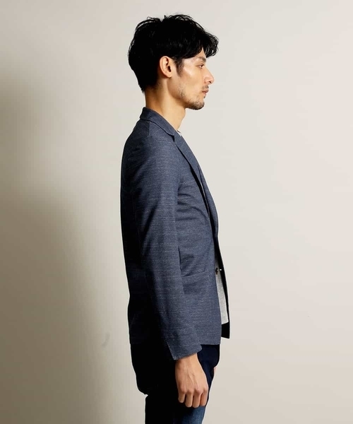 MICHEL KLEIN HOMME   （ミッシェルクランオム）の「カノコジャガード（カットジャケット）（テーラードジャケット・メンズ・ネイビー/ブラック・SMALL/MEDIUM/LARGE/X-LARGE/48/46）」の5枚目の写真