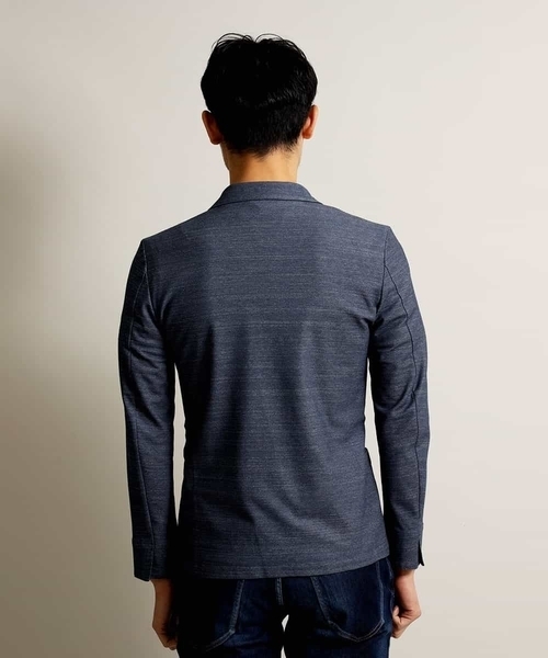 MICHEL KLEIN HOMME   （ミッシェルクランオム）の「カノコジャガード（カットジャケット）（テーラードジャケット・メンズ・ネイビー/ブラック・SMALL/MEDIUM/LARGE/X-LARGE/48/46）」の6枚目の写真