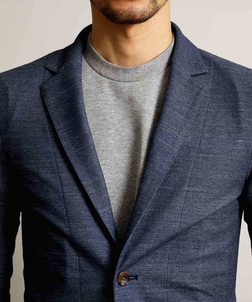 MICHEL KLEIN HOMME   （ミッシェルクランオム）の「カノコジャガード（カットジャケット）（テーラードジャケット・メンズ・ネイビー/ブラック・SMALL/MEDIUM/LARGE/X-LARGE/48/46）」の8枚目の写真