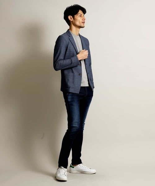 MICHEL KLEIN HOMME   （ミッシェルクランオム）の「カノコジャガード（カットジャケット）（テーラードジャケット・メンズ・ネイビー/ブラック・SMALL/MEDIUM/LARGE/X-LARGE/48/46）」の12枚目の写真