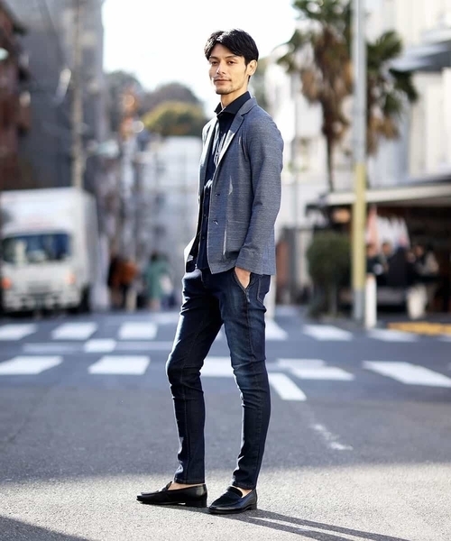 MICHEL KLEIN HOMME   （ミッシェルクランオム）の「カノコジャガード（カットジャケット）（テーラードジャケット・メンズ・ネイビー/ブラック・SMALL/MEDIUM/LARGE/X-LARGE/48/46）」の13枚目の写真