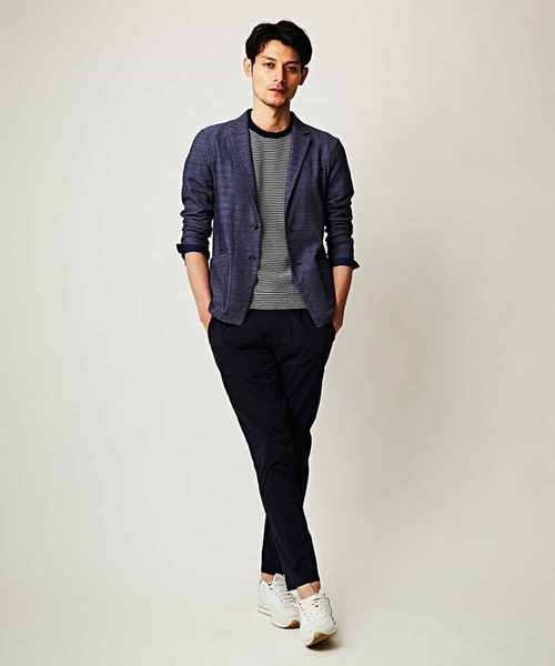 MICHEL KLEIN HOMME   （ミッシェルクランオム）の「カノコジャガード（カットジャケット）（テーラードジャケット・メンズ・ネイビー/ブラック・SMALL/MEDIUM/LARGE/X-LARGE/48/46）」の15枚目の写真