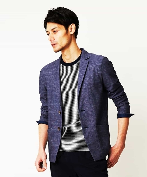 MICHEL KLEIN HOMME   （ミッシェルクランオム）の「カノコジャガード（カットジャケット）（テーラードジャケット・メンズ・ネイビー/ブラック・SMALL/MEDIUM/LARGE/X-LARGE/48/46）」の16枚目の写真