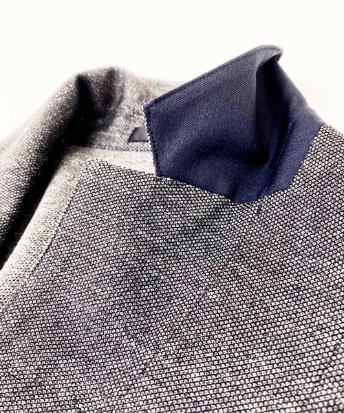 MICHEL KLEIN HOMME   （ミッシェルクランオム）の「カノコジャガード（カットジャケット）（テーラードジャケット・メンズ・ネイビー/ブラック・SMALL/MEDIUM/LARGE/X-LARGE/48/46）」の19枚目の写真