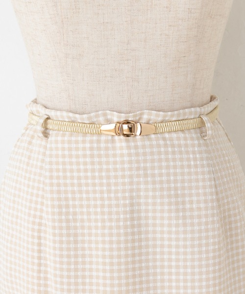 one after another NICE CLAUP（ワンアフターアナザーナイスクラップ）の「【Web限定】ベルト付き台形ミニスカート（スカート・レディース・ブラック/ベージュ/オフホワイト・FREE）」の19枚目の写真