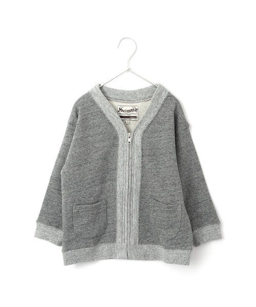 MAKE YOUR DAY（メイクユアデイ）の「裏毛ジップアップカーディガン■80～140cm（カーディガン/ボレロ・キッズ・チャコールグレー/ブルー/ブラウン・140/90/110/120/80/130/100）」の4枚目の写真
