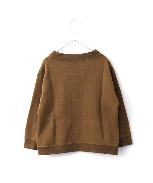 MAKE YOUR DAY（メイクユアデイ）の「裏毛ジップアップカーディガン■80～140cm（カーディガン/ボレロ・キッズ・チャコールグレー/ブルー/ブラウン・140/90/110/120/80/130/100）」の6枚目の写真