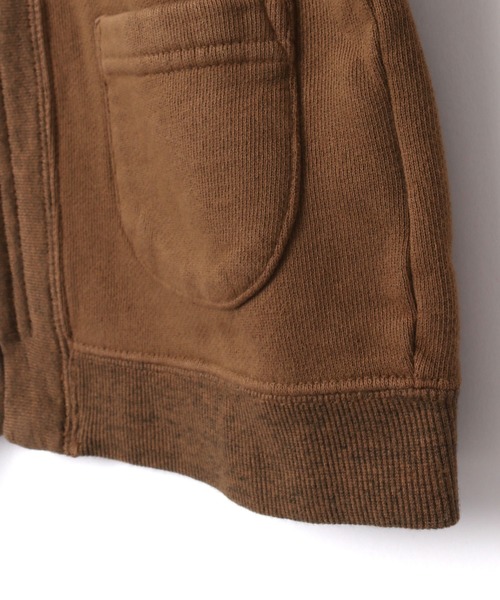 MAKE YOUR DAY（メイクユアデイ）の「裏毛ジップアップカーディガン■80～140cm（カーディガン/ボレロ・キッズ・チャコールグレー/ブルー/ブラウン・140/90/110/120/80/130/100）」の9枚目の写真