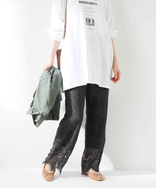 SLOBE IENA レースフレアーパンツ SLOBE IENA(スローブイエナ)の「レースフレアーパンツ◇（SLOBE