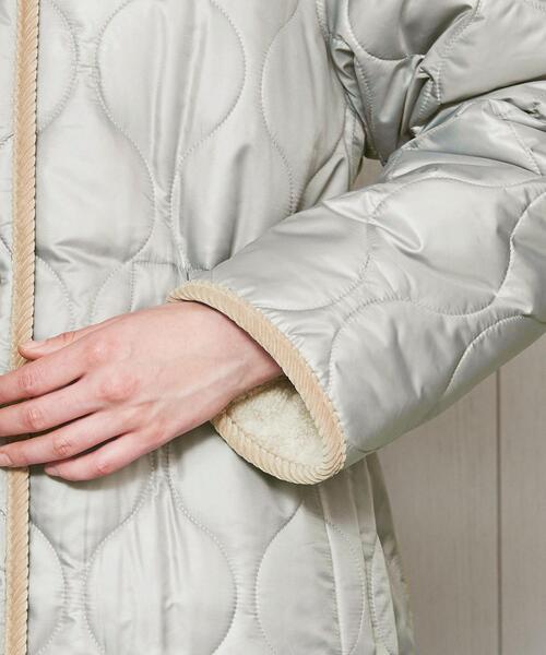 H　BEAUTY&YOUTH UNITED ARROWS（エイチビューティーアンドユースユナイテッドアローズ）の「＜H＞QUILTED BOA REVERSIBLE COAT/コート（その他アウター・レディース・ブラック/グレー・MEDIUM/SMALL）」の11枚目の写真