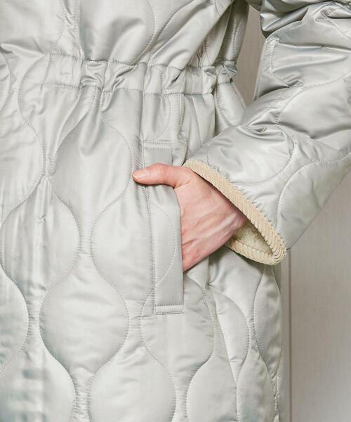 H　BEAUTY&YOUTH UNITED ARROWS（エイチビューティーアンドユースユナイテッドアローズ）の「＜H＞QUILTED BOA REVERSIBLE COAT/コート（その他アウター・レディース・ブラック/グレー・MEDIUM/SMALL）」の12枚目の写真