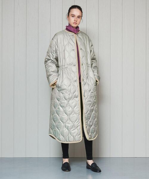 H　BEAUTY&YOUTH UNITED ARROWS（エイチビューティーアンドユースユナイテッドアローズ）の「＜H＞QUILTED BOA REVERSIBLE COAT/コート（その他アウター・レディース・ブラック/グレー・MEDIUM/SMALL）」の4枚目の写真