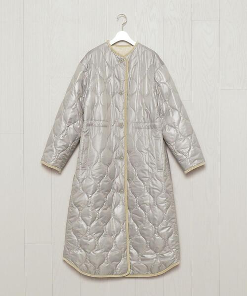 H　BEAUTY&YOUTH UNITED ARROWS（エイチビューティーアンドユースユナイテッドアローズ）の「＜H＞QUILTED BOA REVERSIBLE COAT/コート（その他アウター・レディース・ブラック/グレー・MEDIUM/SMALL）」の7枚目の写真