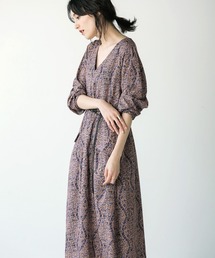 ベルト付ウエストマークワンピース