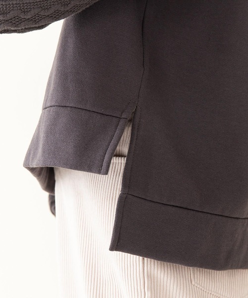 INNOCENT BLUE（イノセントブルー）の「【innocent blue/イノセントブルー】異素材　袖ボリュームプルオーバー 袖ケーブル編み 前後差　サイドスリット（Tシャツ/カットソー・レディース・アイボリー/ブラウン/ライトベージュ/グリーン/ブラック・MEDIUM）」の20枚目の写真