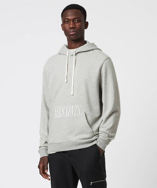 ALLSAINTS（オールセインツ）の「Tulum Pullover Hoodie | Tulum プルオーバー フーディー（スウェット・メンズ・グレー系その他/ブラック系その他・S/M/XS/L）」の2枚目の写真